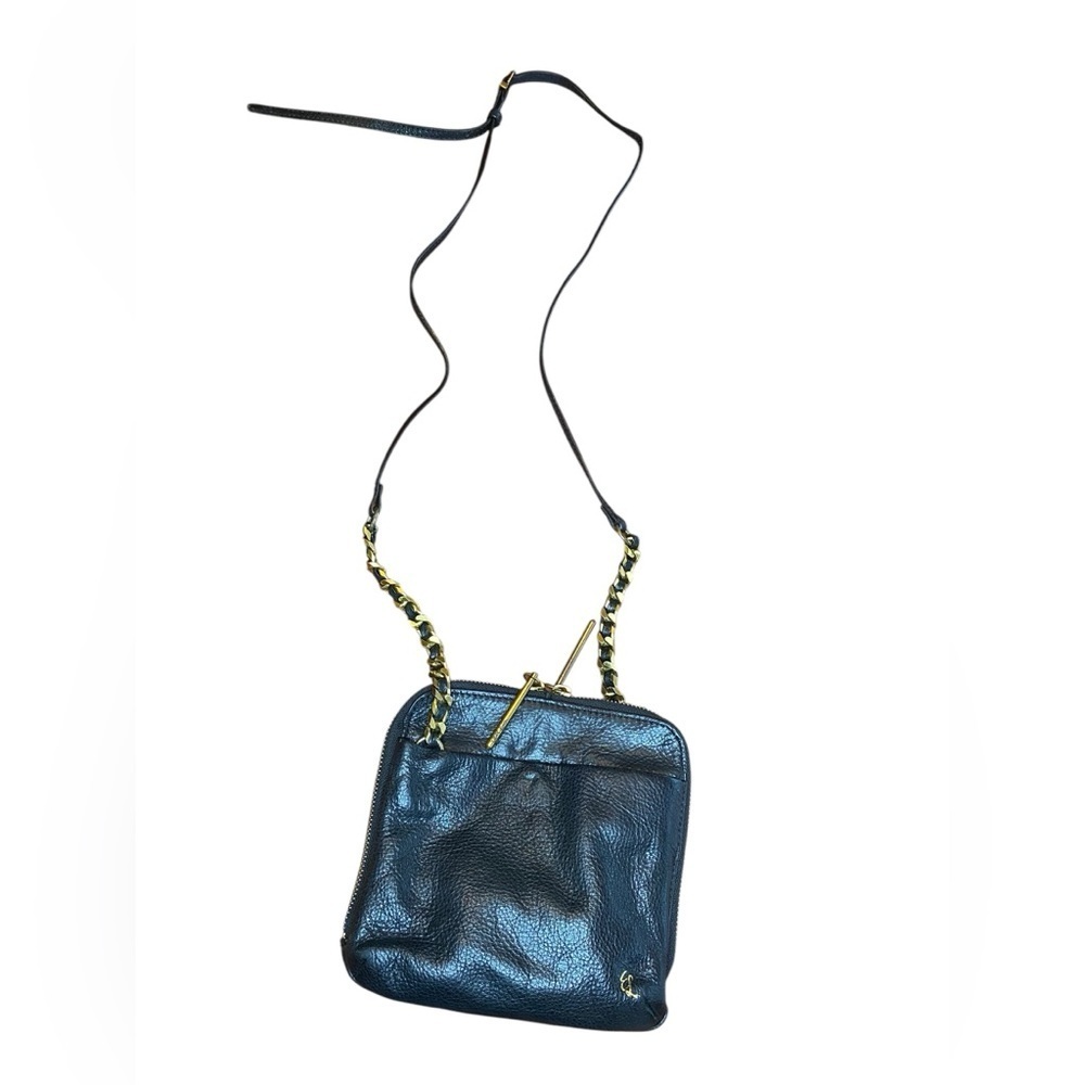 Elliott Lucca Crossbody Black Leather Mini Bag Festival Purse Grunge Travel Y2K